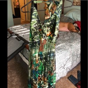 Tropical Halter Sundress